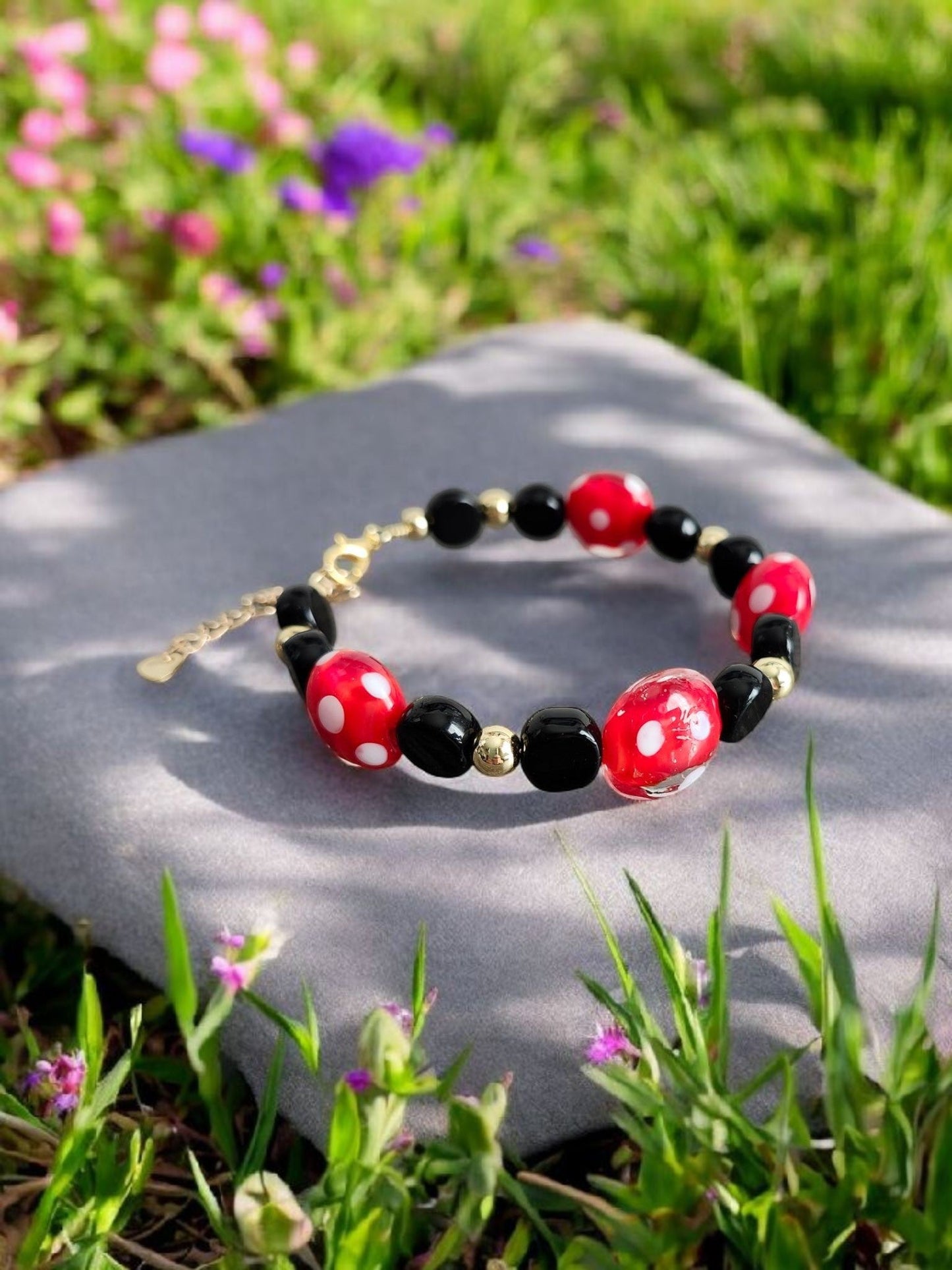Lady Bug Inspired Bracelet
