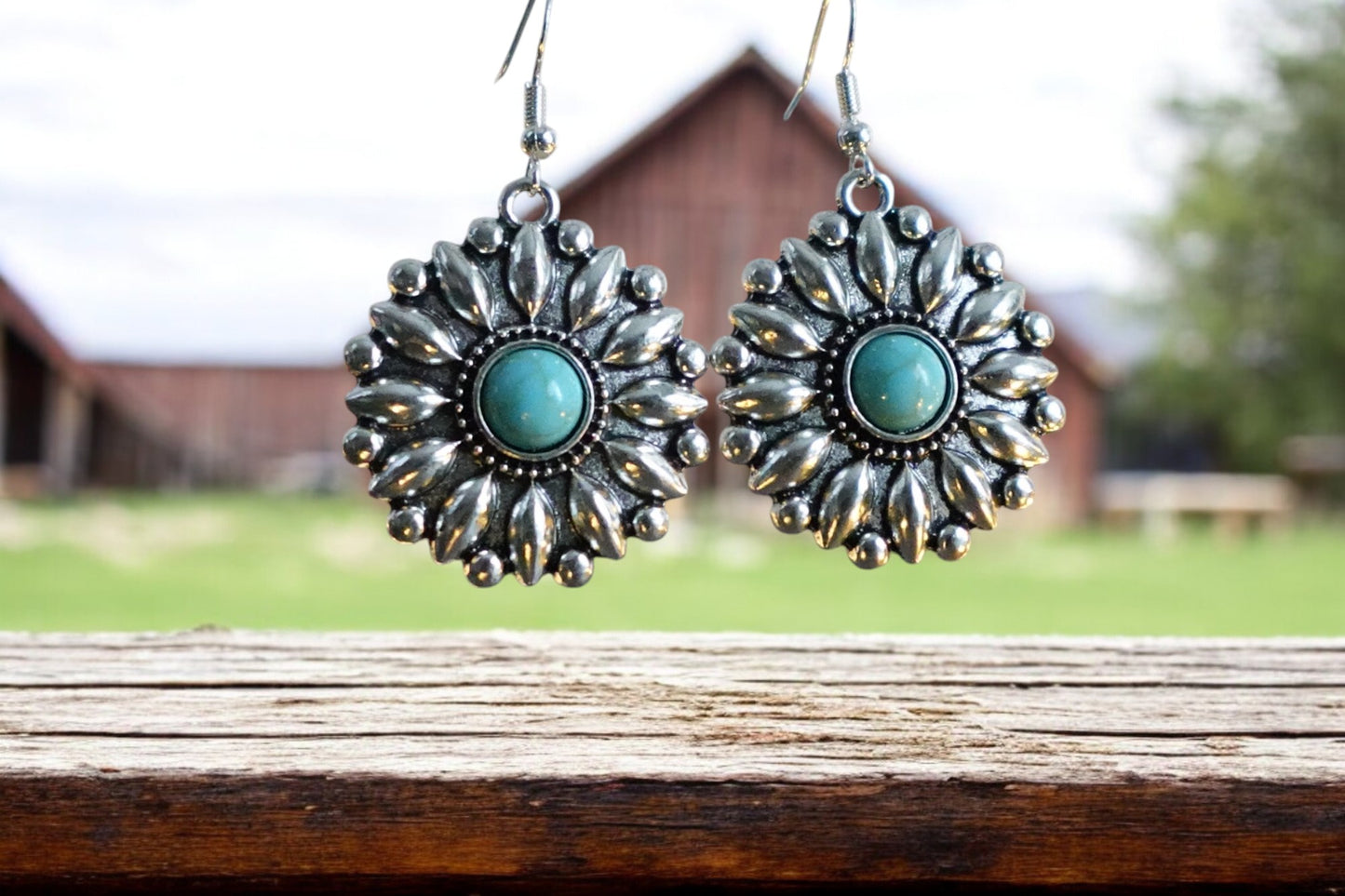 Sunflower Medalion Earrings