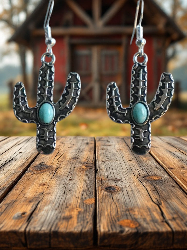 Cactus Charm and Stud