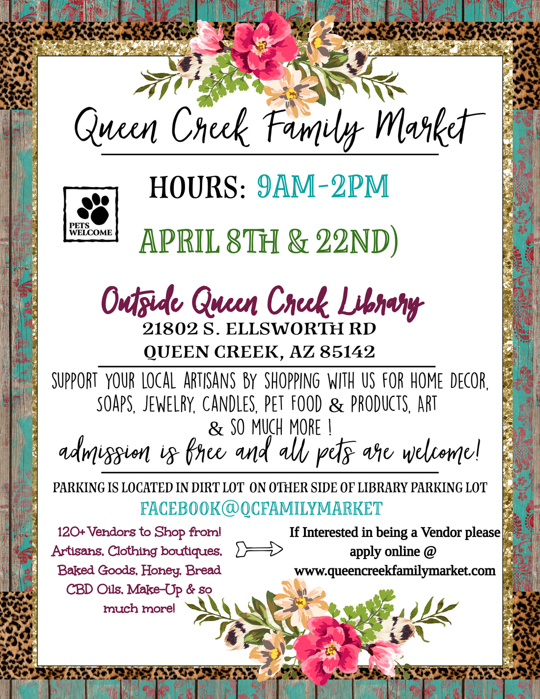 Queen Creek Family Market Saturday April 22