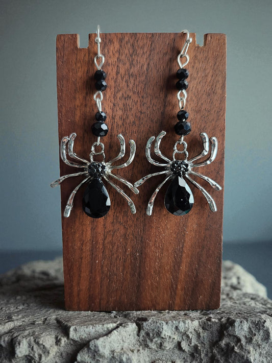 Jeweled Spider Earrings