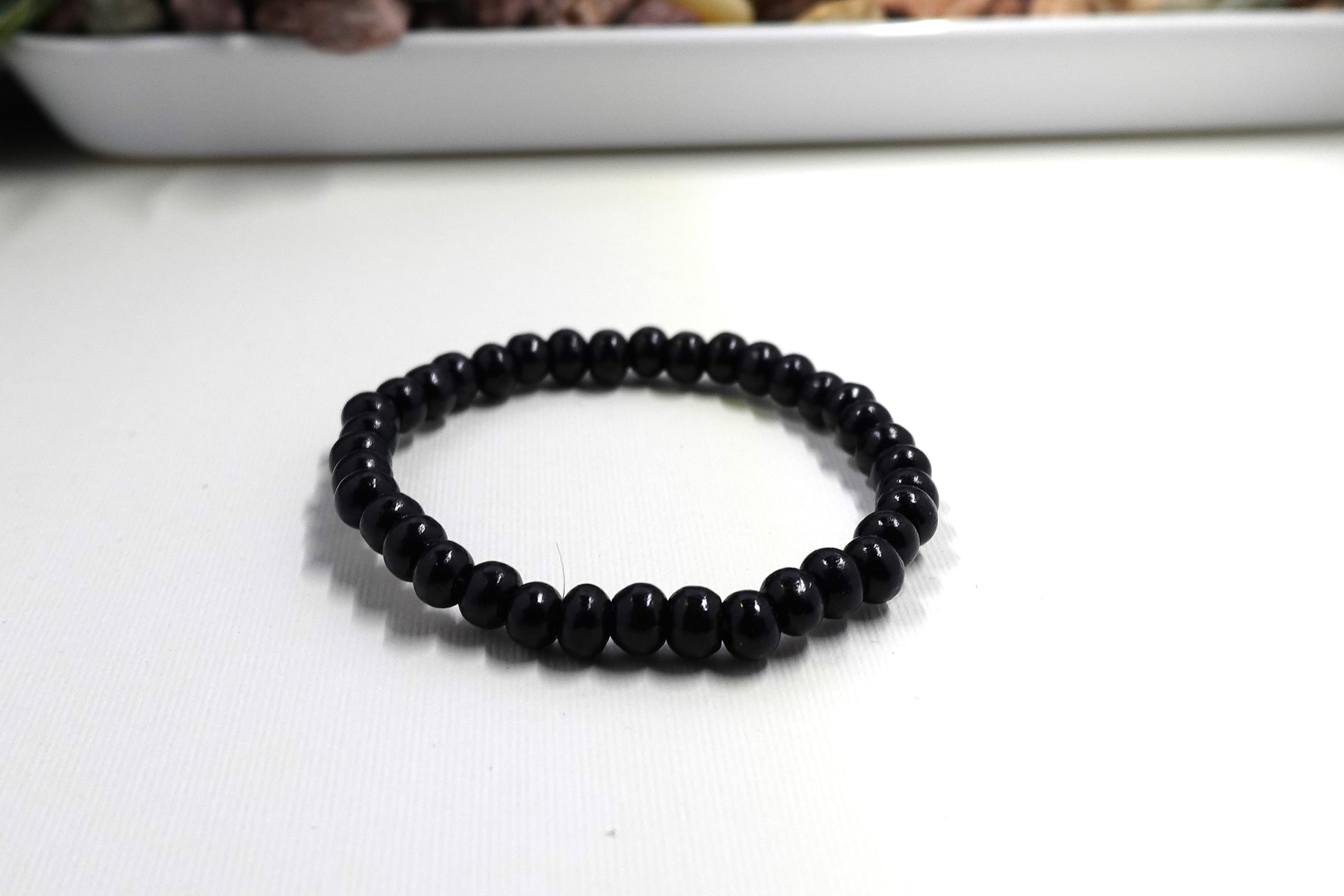 Black Wood Beads
