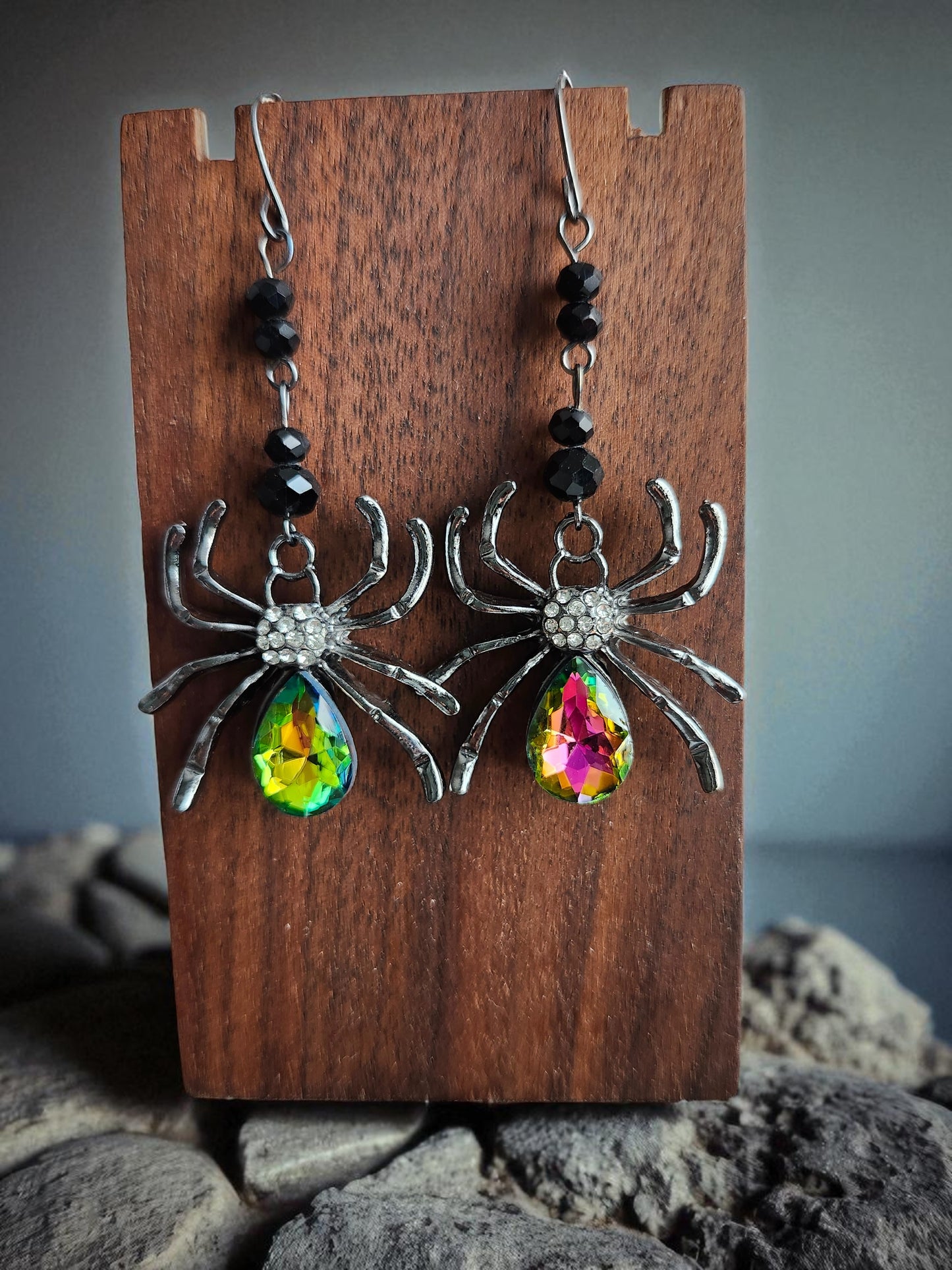 Jeweled Spider Earrings