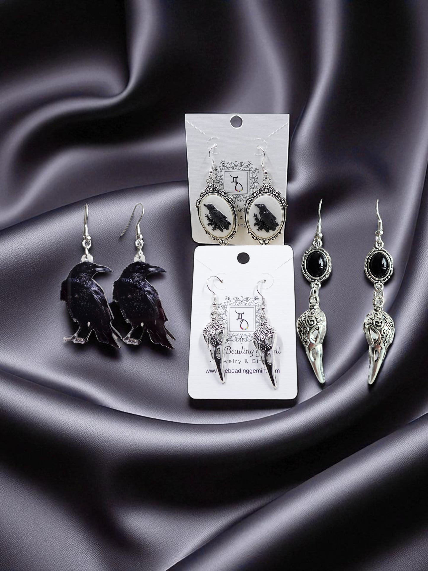 Raven earrings