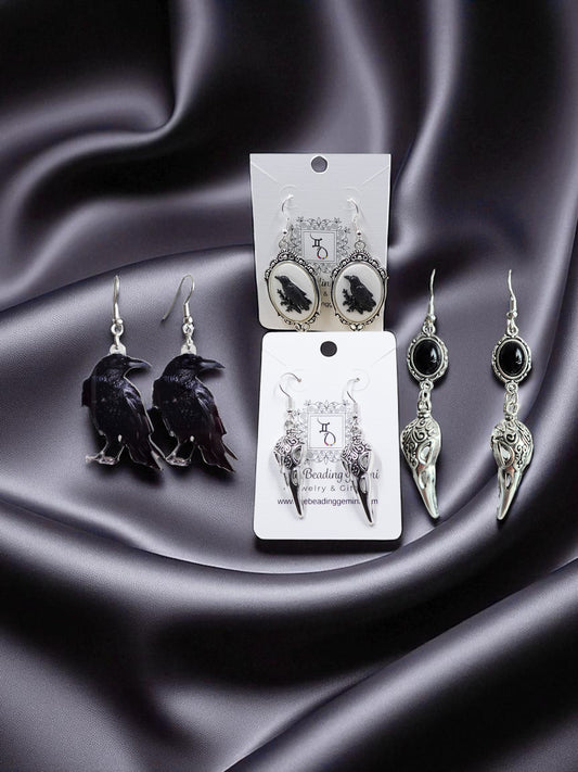 Raven earrings