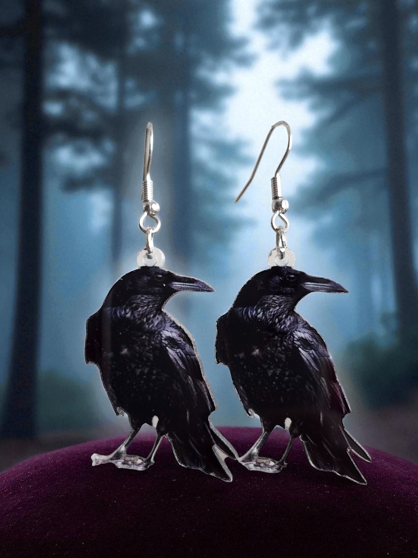 Raven earrings