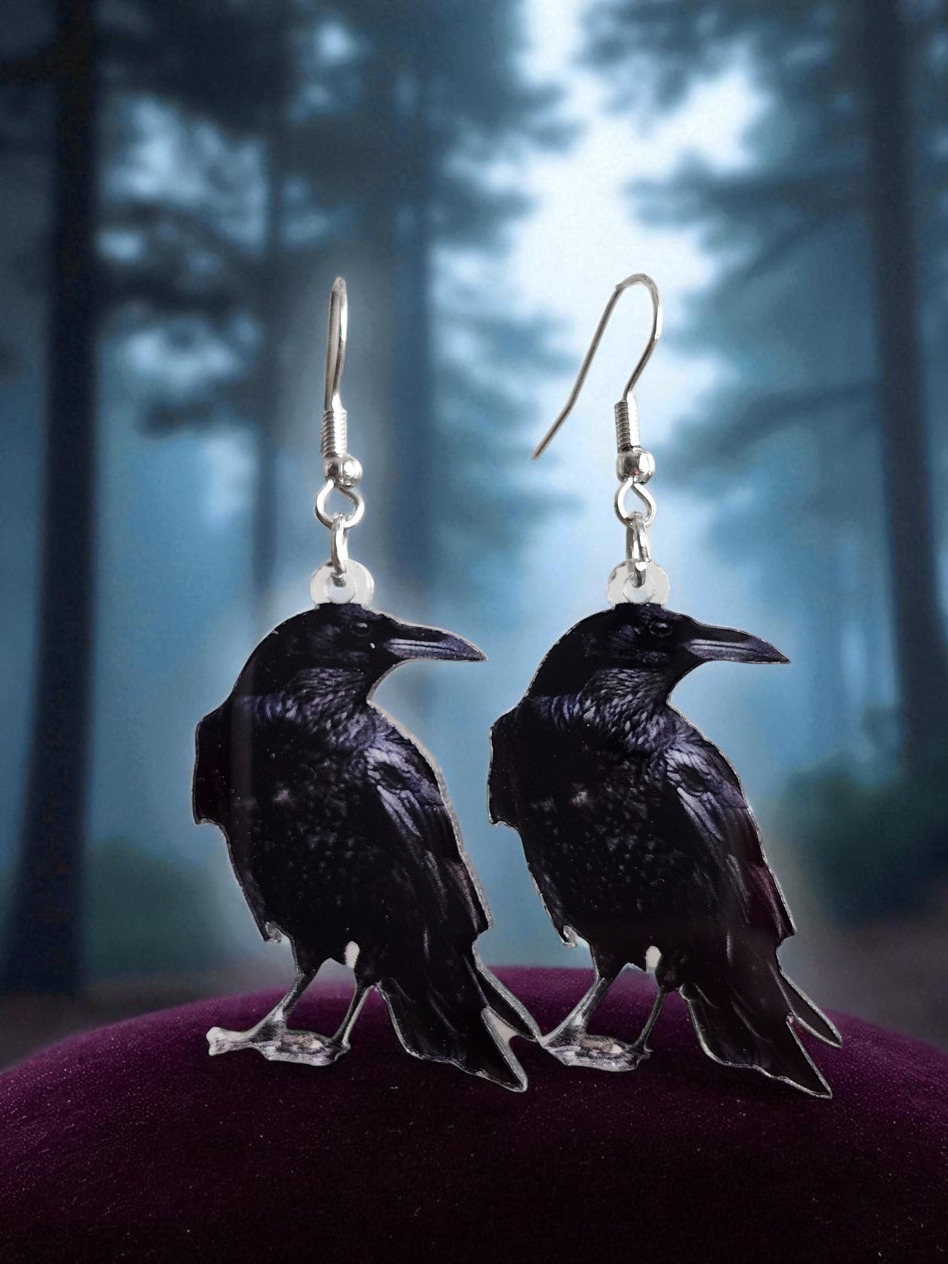Raven earrings