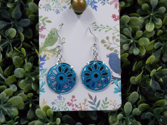 Blue Floral Bangles