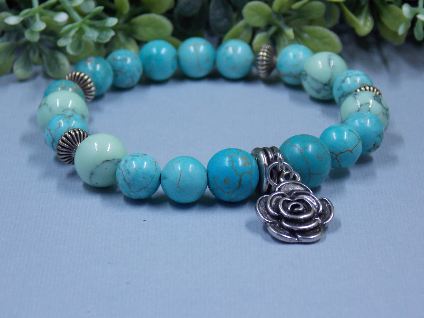 Turquois and Rose Charm