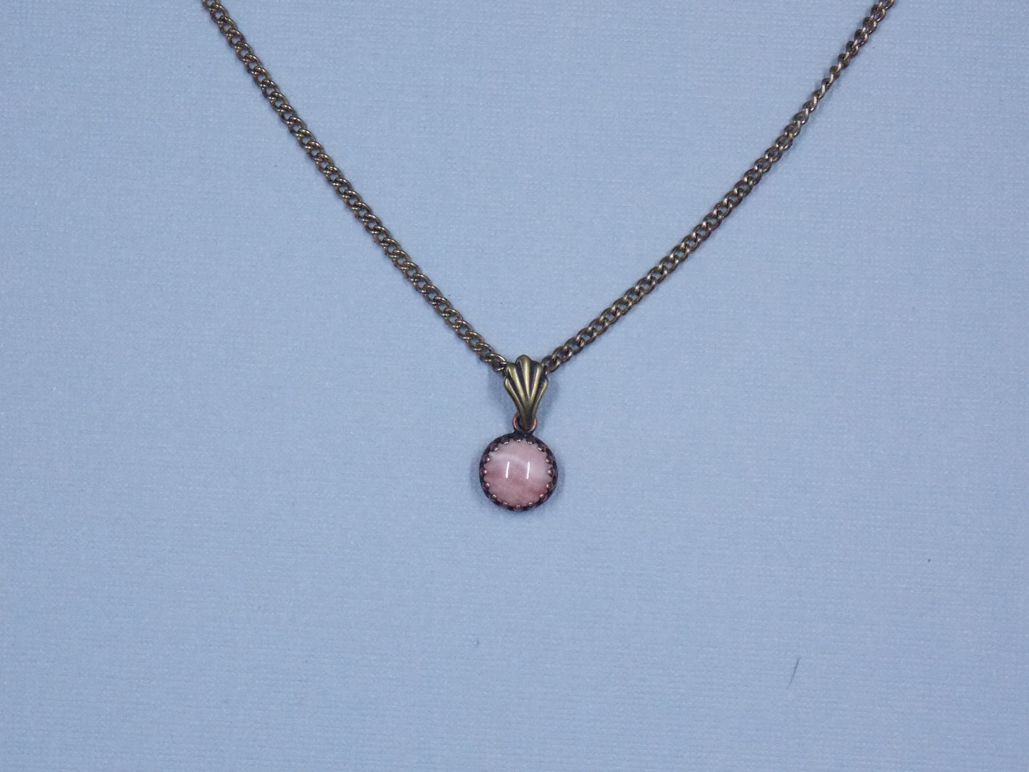 Pink Natural Rhodonite Stone Necklace