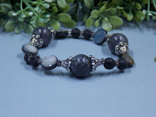 Gray and Black Lava Stones